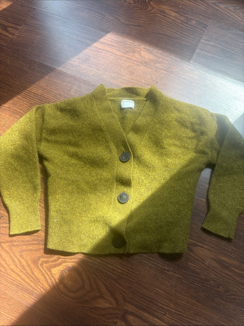 Frank & Oak Woman’s Olive Green Button-Front Cardigan